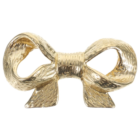 SEWCHICS Vintage Style Golden Brass Bow Cabinet Handle Decorative Door Pull for Home