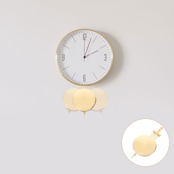 SEWCHICS Modern Golden Metal Pendulum for Wall Clock Replacement and Custom Clock Parts