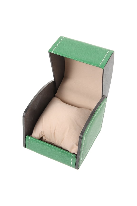 Green PU Watch Organizer Anti-Scratch Display and Storage Case for Men and Women