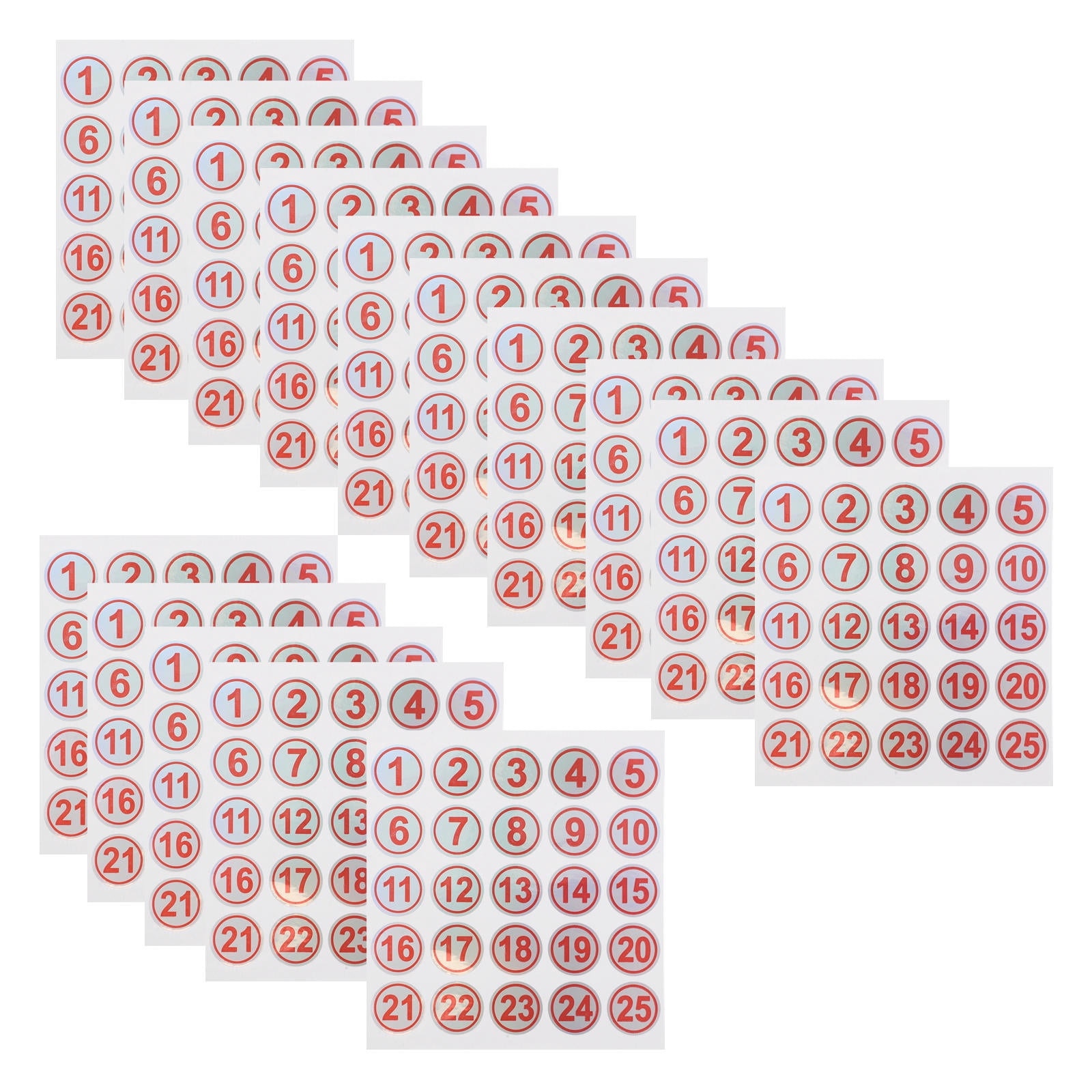 Sticky Plastic Numbers SEWCHICS 15 Sheets Multi Color Pvc Waterproof Number Stickers for ...