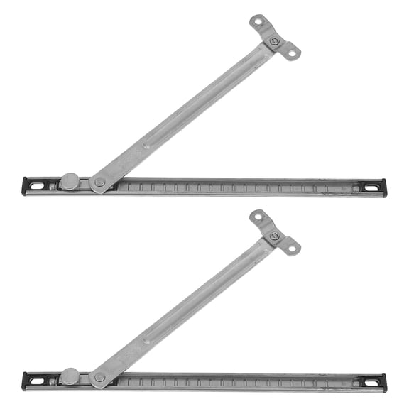 SEWCHICS 2Pcs Plated Silver Adjustable Window Safety Lock Bar for Apartment Balcony and Patio Use