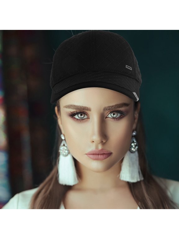 Unisex Black Winter Outdoor Hat with Warm Ear Flaps and Adjustable Copper Buckle
