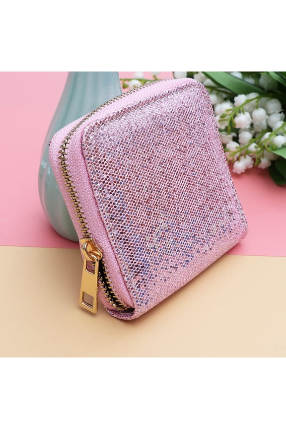Women Mini Purse Money Pouch Zippered Closure 1Set for Daily Use