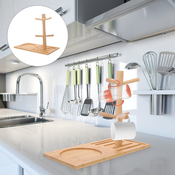 SEWCHICS Baby Bottle Drying Rack Beige Wooden 1Set