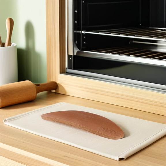 SEWCHICS Wooden Rolling Pin Display Rack for Countertop Baking Utensil Organization Beige