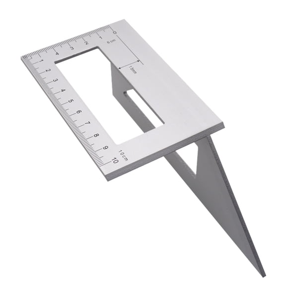 SEWCHICS Aluminum Alloy Right Angle Ruler T- Degree Scribing Tool for Woodworking and Crafting