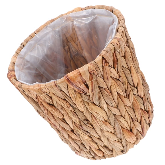 SEWCHICS Woven Straw Garden Container for Indoor Decoration Khaki 1Set