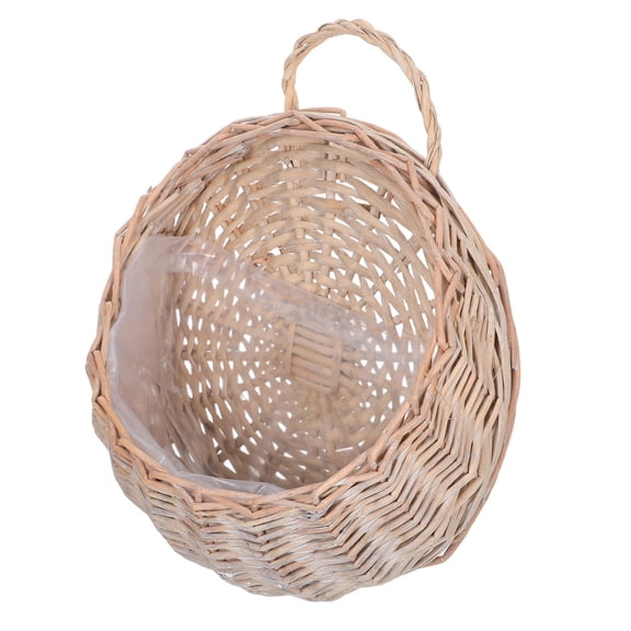 SEWCHICS Woven Wall Basket Grey Willow Handwoven for Decoration Rustic Farmhouse Style