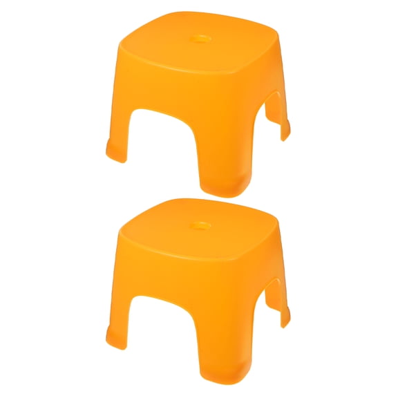 SEWCHICS Yellow PVC Plastic Stool for Bathroom and Home Use Multipurpose Step Stool Lightweight Compact 15.5 inches