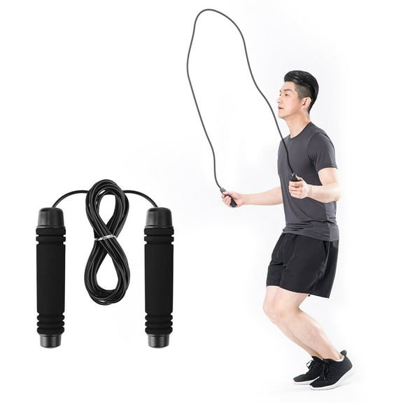 SEWCHICS abdominal exercise equipment Jump Rope Black Steel Abdominal Workout Home Set