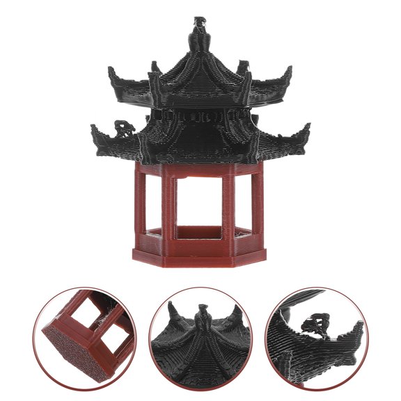 SEWCHICS Pavilion Landscape Ornament Multi-Use PP Material Sleek Design for Bonsai and Yard Decoration