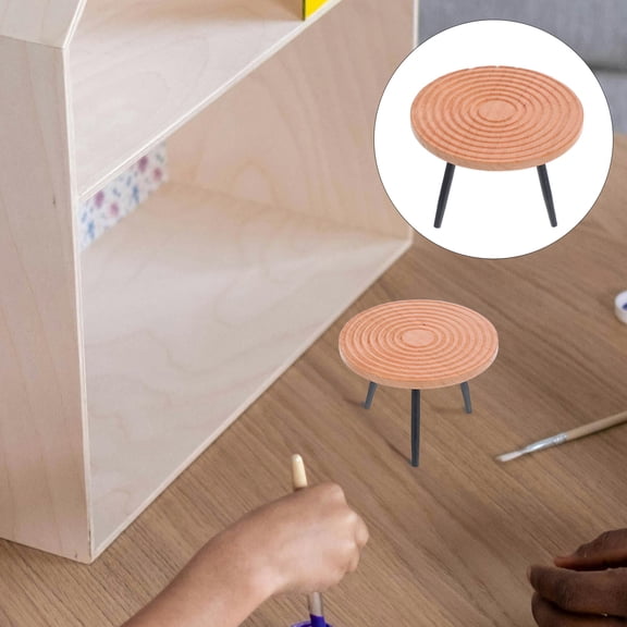 SEWCHICS Wooden Miniature Dollhouse Accessories Multi-Set for Scene Decoration and Mini Furniture Display