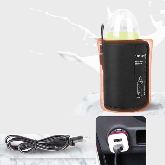 SEWCHICS Travel Bottle Warmer Black Universal Car Use Quick Even Heating