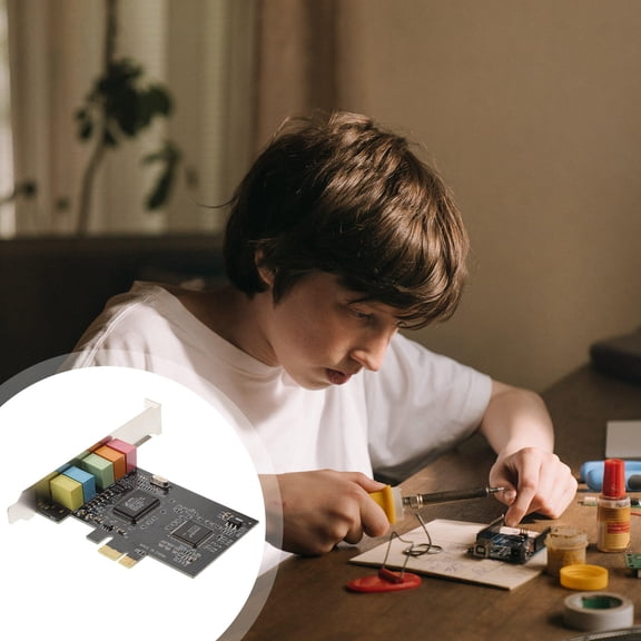 SEWCHICS Multi-Channel Sound Card Metal Sound Equipment for Assorted Colors 1 Piece Audio