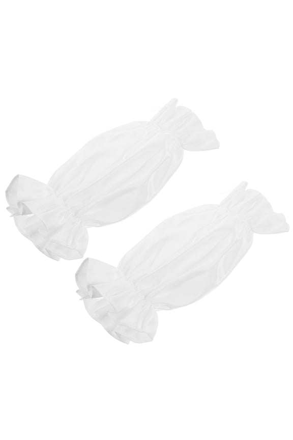 1 Pair Of Bridal Accessories Long Gloves Satin Fabric White Elbow Coverage For Formal Events