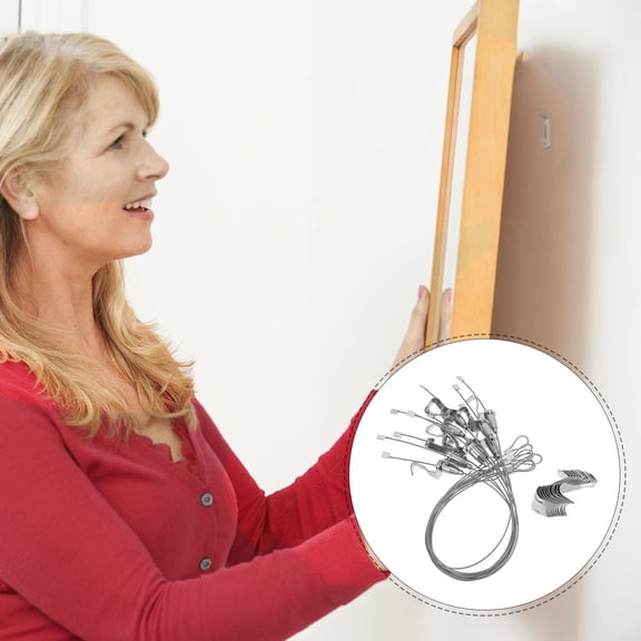 SEWOART Stainless Steel Picture Hanging Wire Kit, , Easy to Install, 10 Sets for Home and Office Use