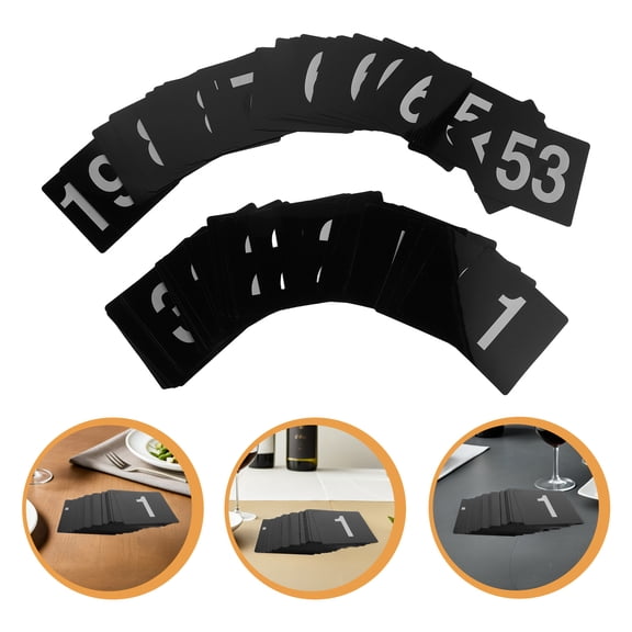 SEWOART 100Pcs Elegant Black Table Numbers for Wedding Receptions Party Restaurant Seats with PVC Material