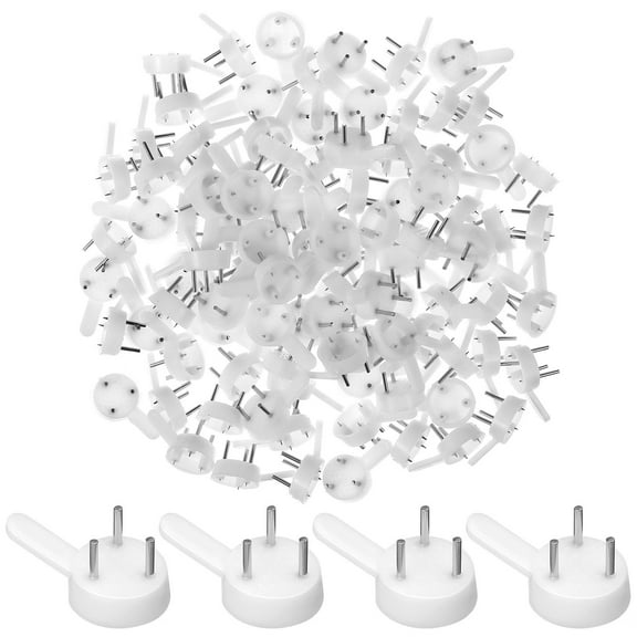 SEWOART White Invisible Wall Hooks Plastic Iron for Home Use Photo Frames Artworks