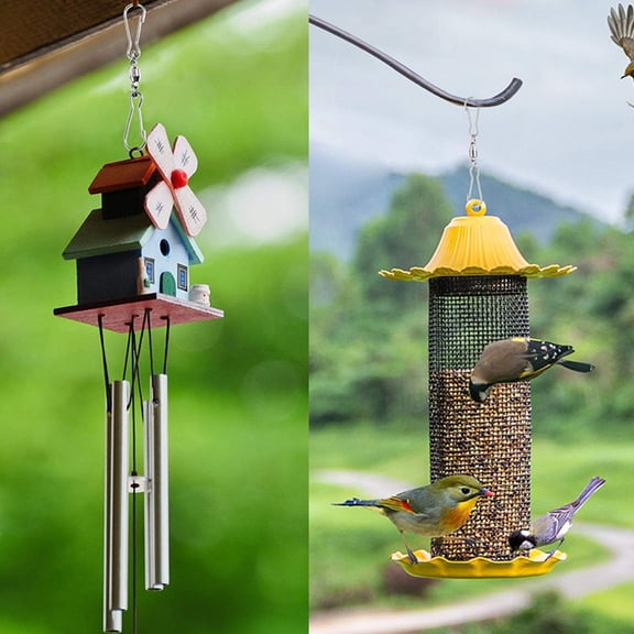 SEWOART Stainless Steel Rotatable Windsock Clips Dual Swivel Hooks for Hanging Use 10Pcs