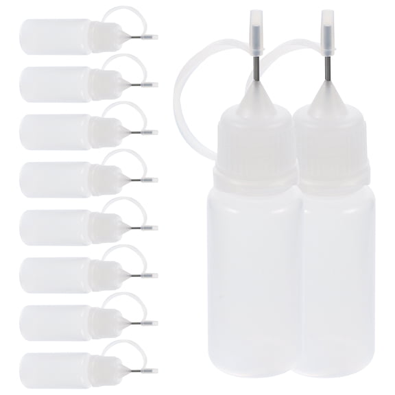 SEWOART Craft Glue Applicator Precision Nozzle For Glue Plastic 10Pcs White
