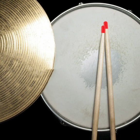 SEWOART Silicone Drumstick Tips Red Mute Protection for Drum Accessories