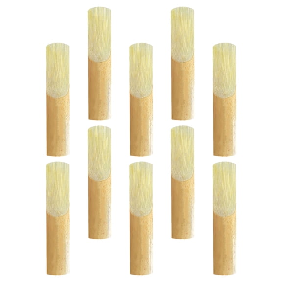 SEWOART 10Pcs Alto Saxophone Reeds 2.5 Strength Khaki Replacement Sax Reeds for Musical Instrument Parts