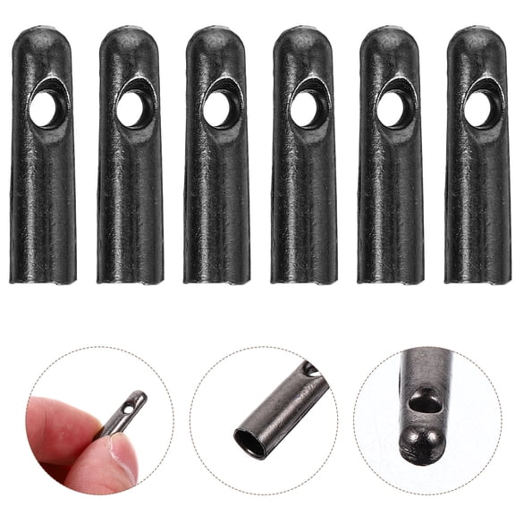 SEWOART 10Pcs Black Umbrella Tail Beads Repairing Accessories for Folding Umbrellas