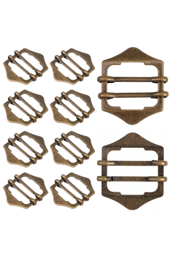 10Pcs Adjustable Golden Buckles for Suit Vest Belts and Clothing Closures