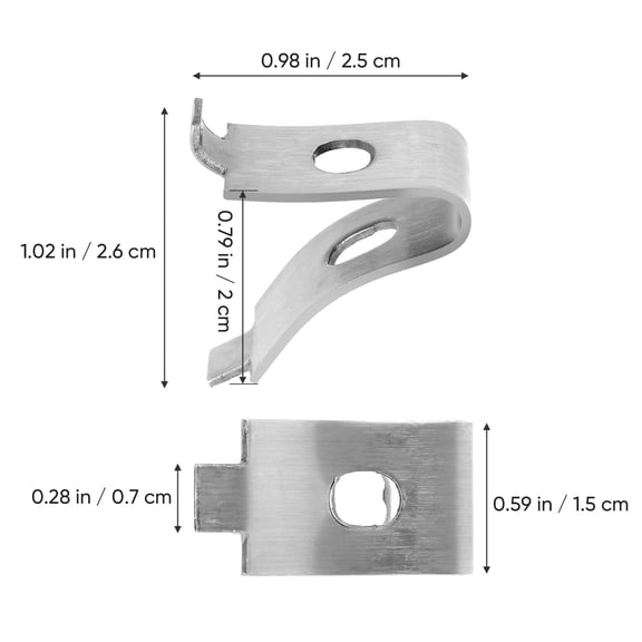 SEWOART 10-Pack Stainless Steel Cabinet Shelf Bracket Clips for Secure Storage and Organization