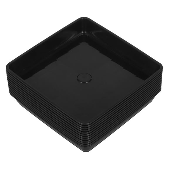 SEWOART 12Pcs Black Gardening Flowerpot Holders with Water Tray for Clean and Tidy Floors