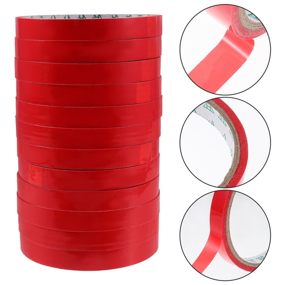 SEWOART 12Pcs Red Packaging Tape Roll with Excellent Adhesion and Wear Resistant Material