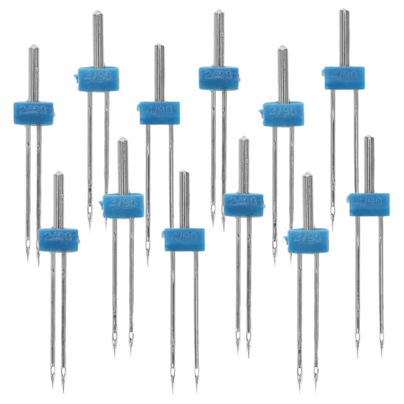 SEWOART 12Pcs Universal Sewing Machine Twin Needles for Heavy Duty Home Projects Highcarbon Steel