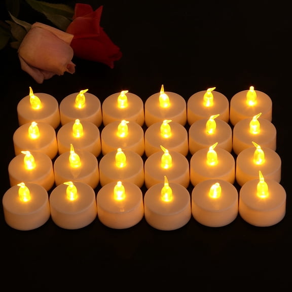 SEWOART 12Pcs Electronic LED Candle Lamp White for Wedding Proposal Decoration