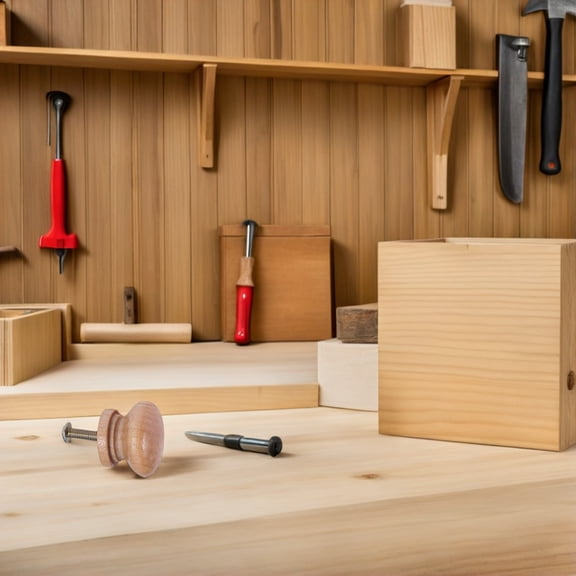 SEWOART Wooden Drawer Knobs Mushroom Pulls Assorted Colors for Furniture and Wardrobe 15Pcs