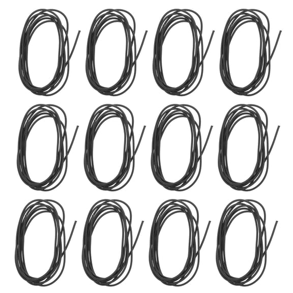 SEWOART 15Pcs Black Elastic Cord for Notebook Flexible Stretch Strap for Scrapbook and Journal Use