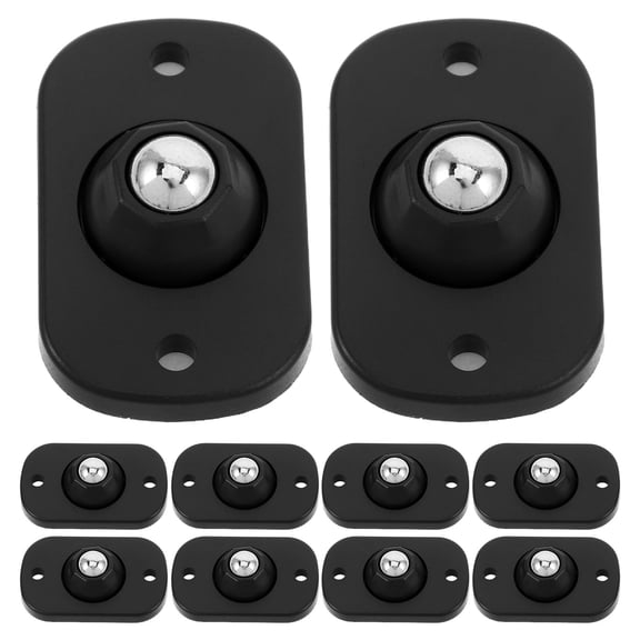 SEWOART Quiet Black Self Adhesive Swivel Casters for Furniture and Appliances 16Pcs