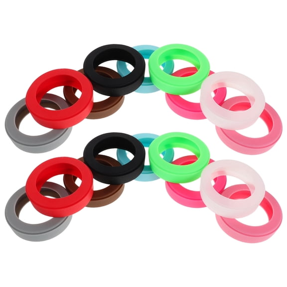 SEWOART 18Pcs Elastic Silicone Cable Bands Multipurpose Cord Organizer for Home and Office Use