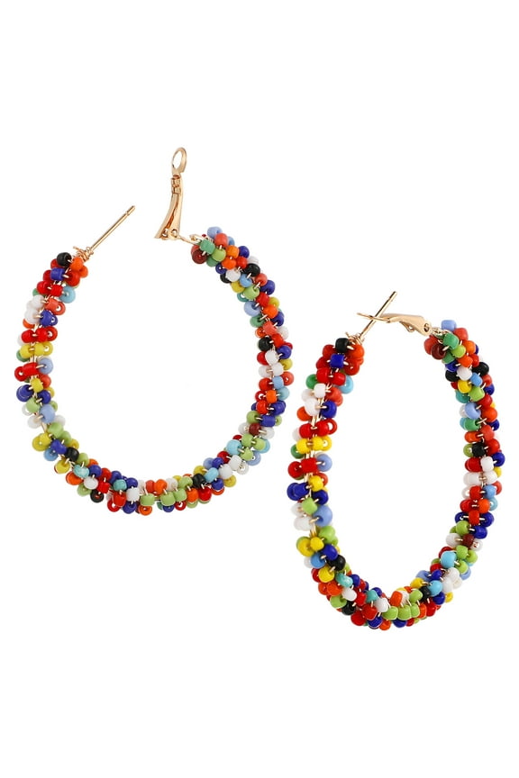1 Pair of Bohemian Earrings for Women Multi Colored Jewelry Decoration Casual Wear