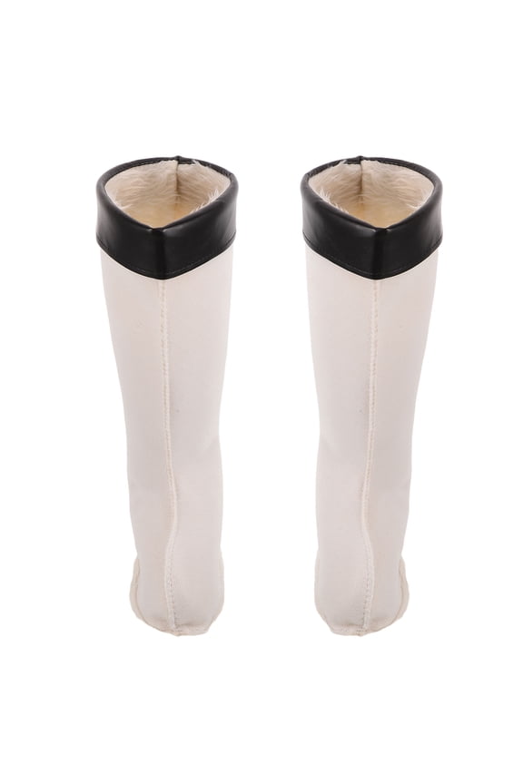 1Pair White Plush Thermal Boot Liners for Rain Boots Warm Removable Lining for Winter
