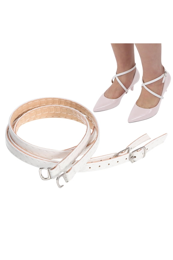 1Pair White Detachable Ankle Straps Chic Design Anti Drop Heel Strap