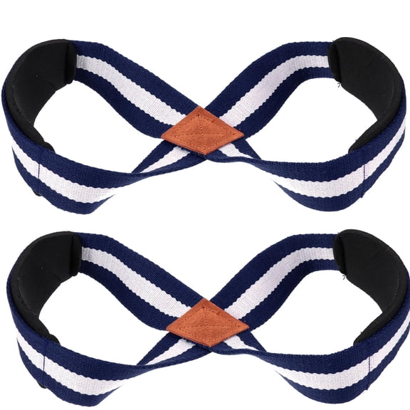 SEWOART 1Pair Blue Workout Lifting Straps for Barbell and Grip Strength Support