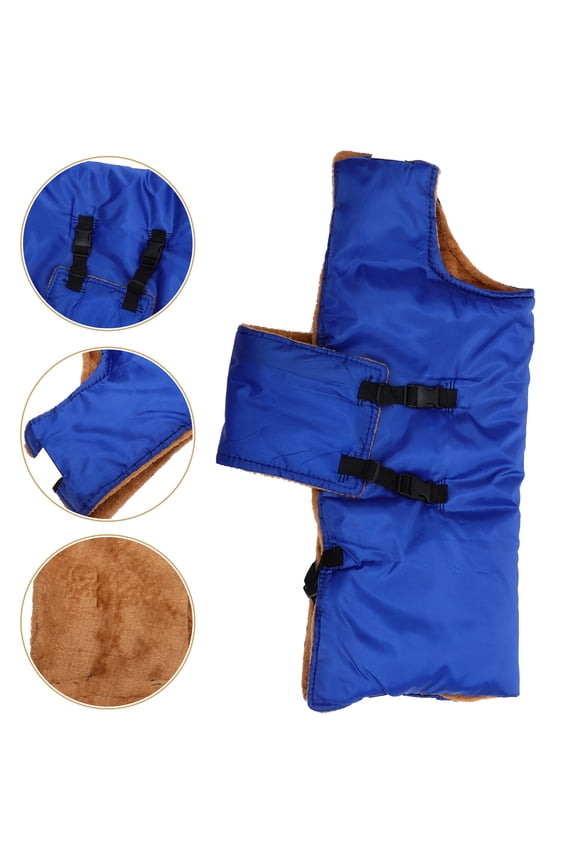 1Pack Goat Warm Clothing Blue Silk Cotton Windproof Protect from Cold Cold Weather 42.5*33.5*0.4in