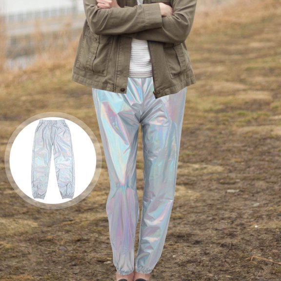 SEWOART 1Pc Female Loose Pants Breathable Casual Glittering Hip Hop Pants for Daily Wear