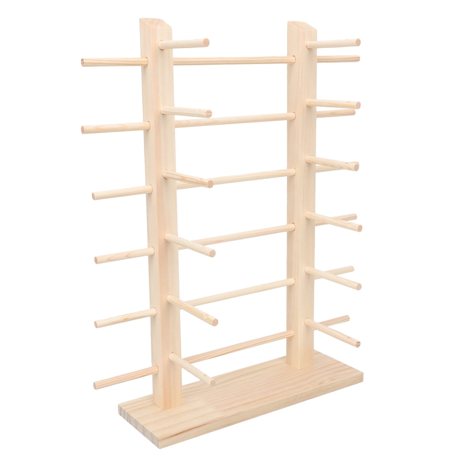 SEWOART 1Set Beige Wooden Style Rectangular Glasses Display Rack For ...