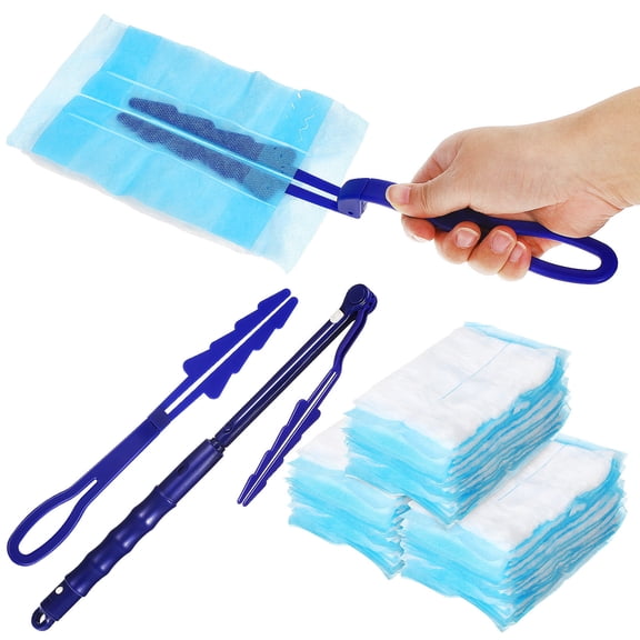 SEWOART 1Set Blue Furniture Duster with Static Electricity for Effective Dust Removal