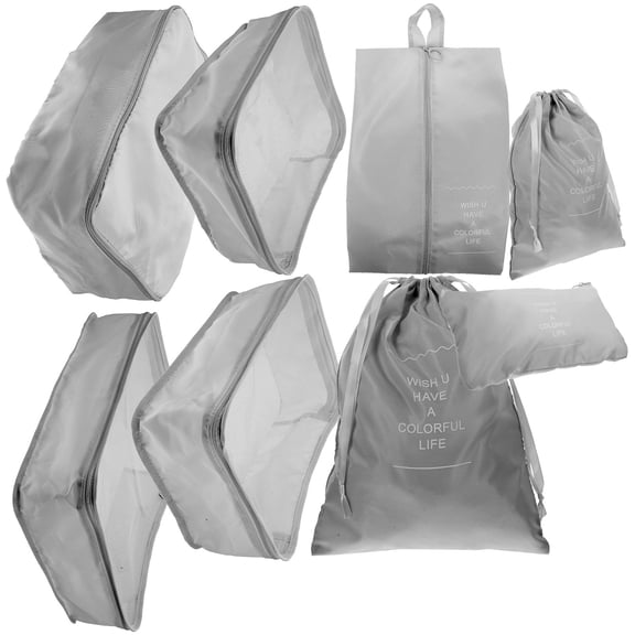 SEWOART 1Set Wear Resistant Polyester Luggage Packing Cubes with Mesh Tops for Quick Item Viewing