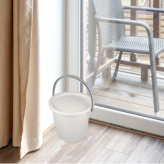 SEWOART 1 Set Round Small Plastic Bucket With Handle For Bath Water Storage Household Adults