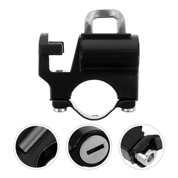 SEWOART 1Set Portable Black Lock with Tamper Proof Feature for Scooter and Motorcycle Use