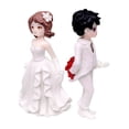 thumbnail image 1 of SEWOART 1Set Resin Wedding Couple Figurines Romantic Bride Groom Statue for Cake Decor and Home Display, 1 of 8