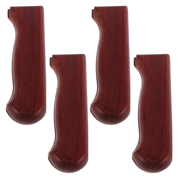 SEWOART Brown Wooden Handle 1Set - Ergonomic Design, Safe Grip, DIY Compatible, Home Use